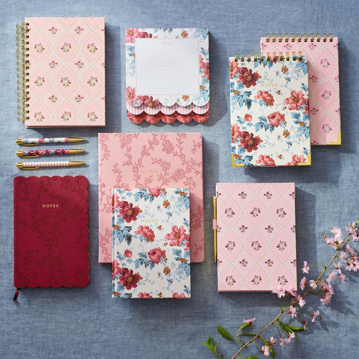 Laura Ashley Heritage Blooms Vintage Note & Pen Set