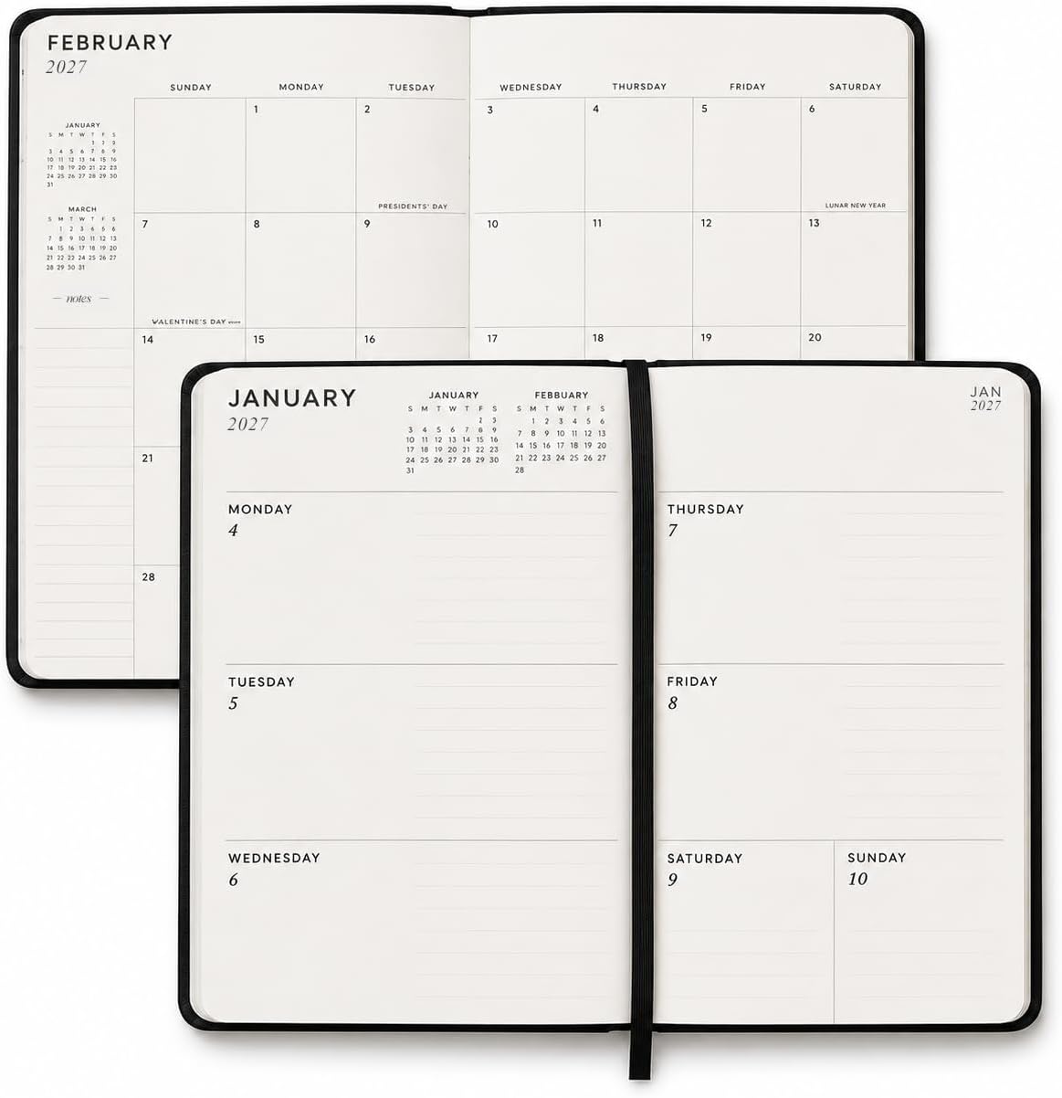 2026–2027 Academic Planner | 18 Month | 6" × "8" | Black