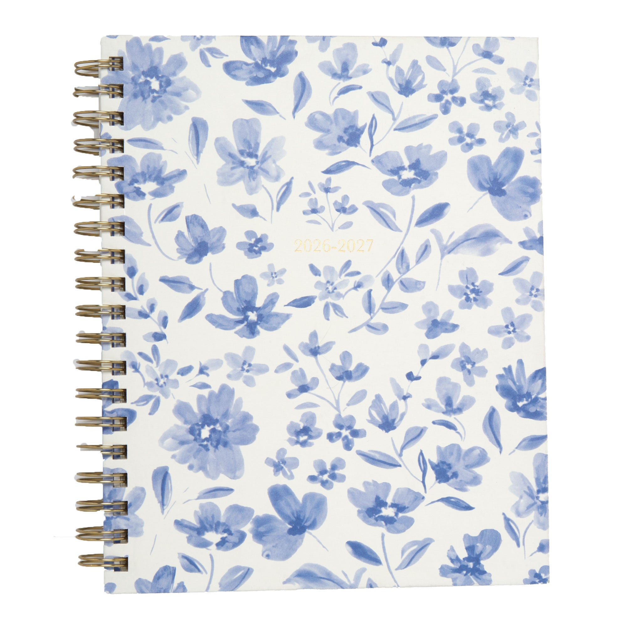 2026–2027 Academic Planner | 18 Month | 8" × "10" | Blue Flowers