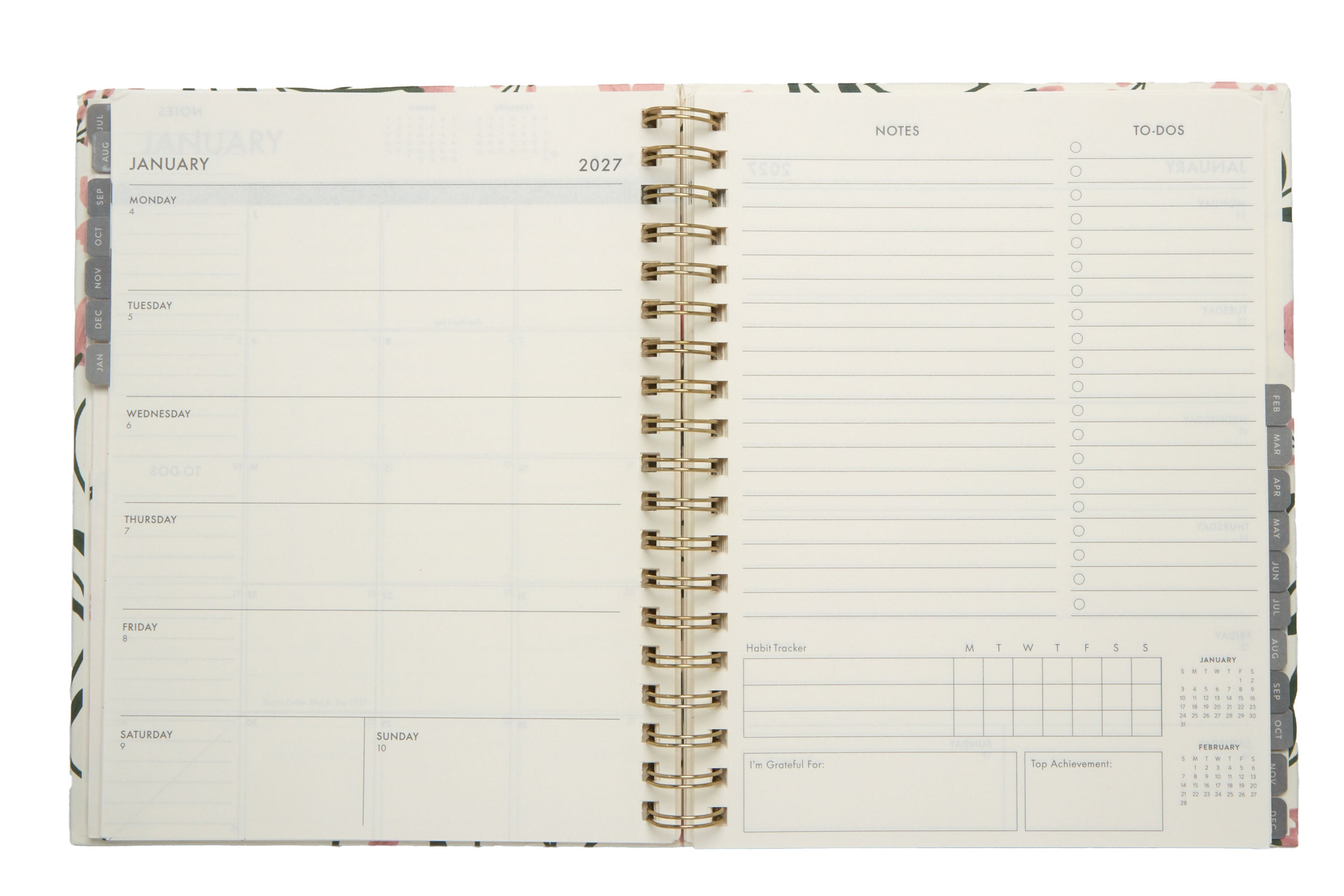 2026–2027 Academic Planner | 18 Month | 8" × "10" | Pink Floral