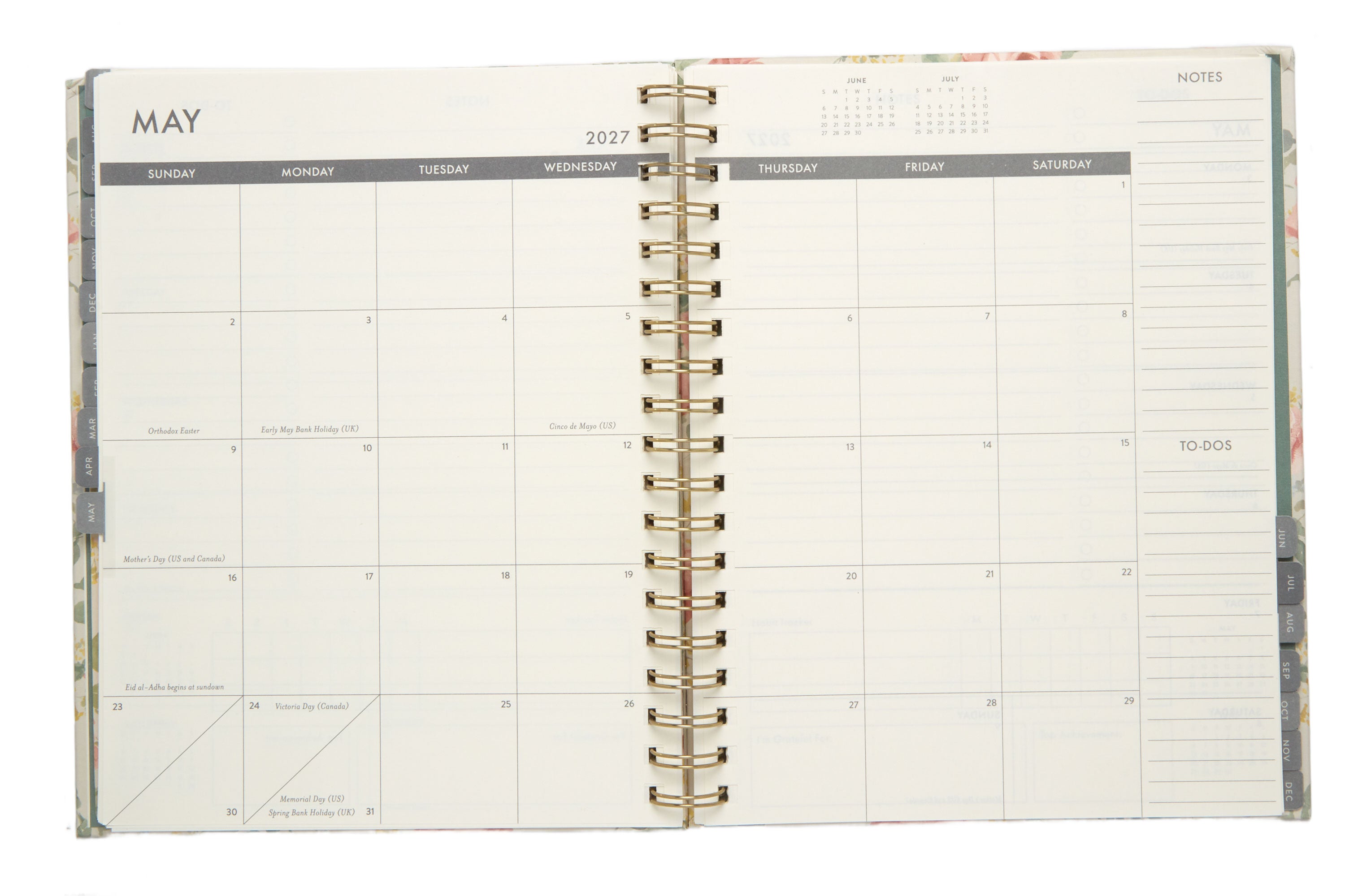 2026–2027 Academic Planner | 18 Month | 8" × "10" | Pink Roses