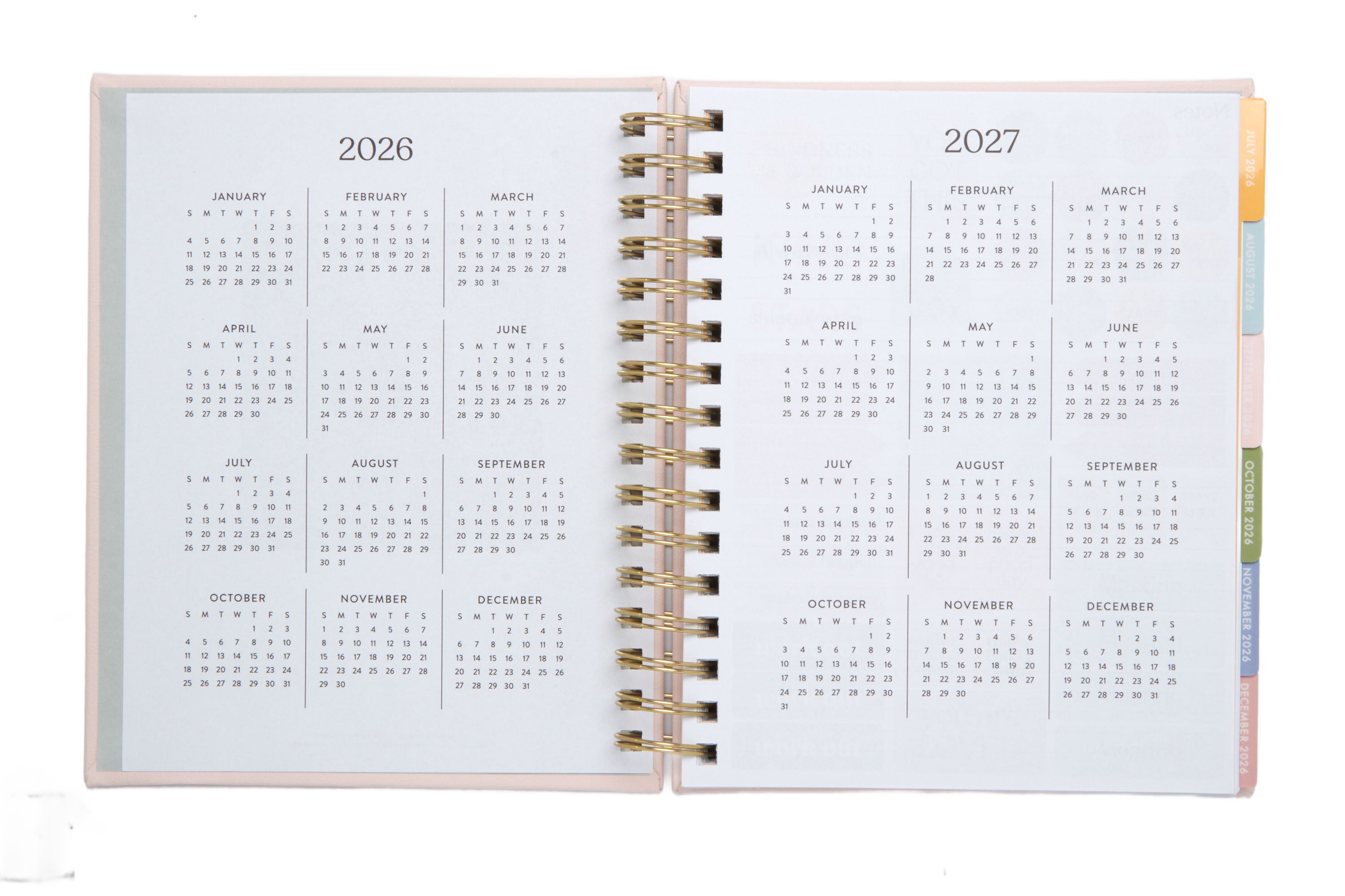 2026–2027 Academic Planner | 18 Month | 7" × "9" | Pink Pastel