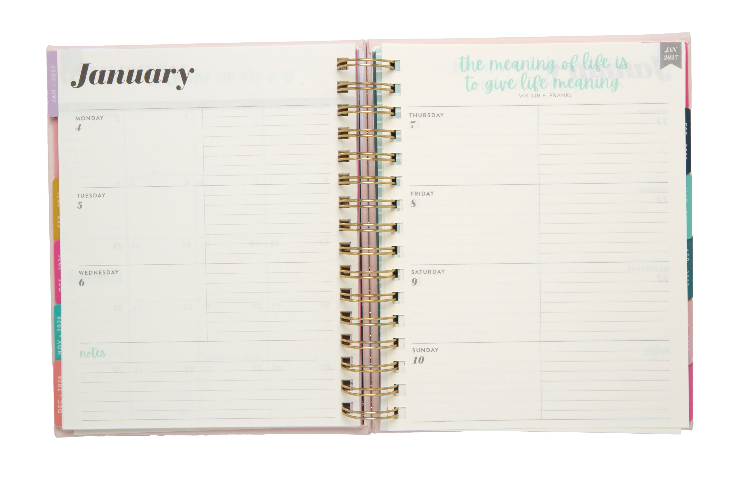 2026–2027 Academic Planner | 18 Month | 7" × "9" | Pink Gold