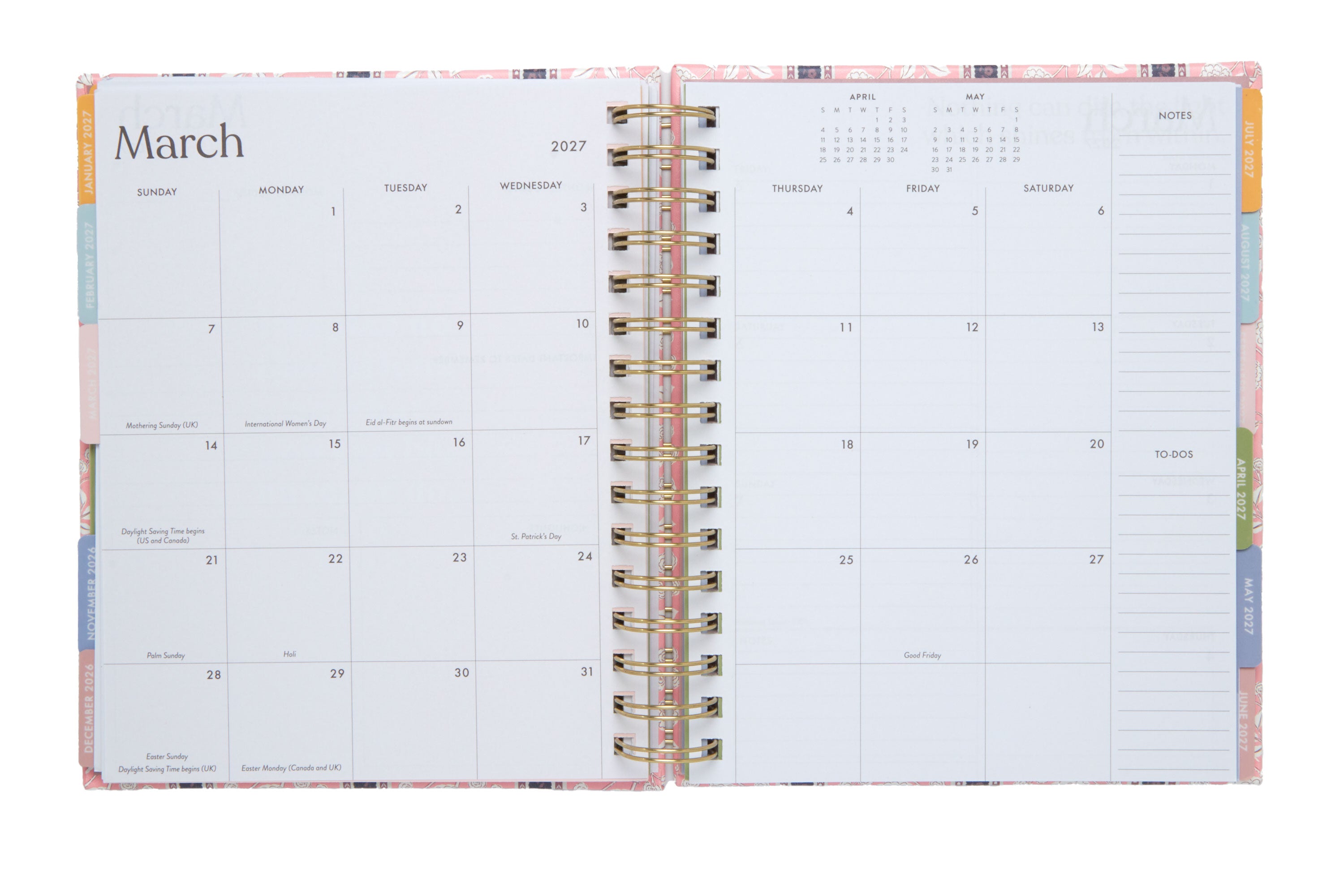 2026–2027 Academic Planner | 18 Month | 7" × "9" | Pink Stripe
