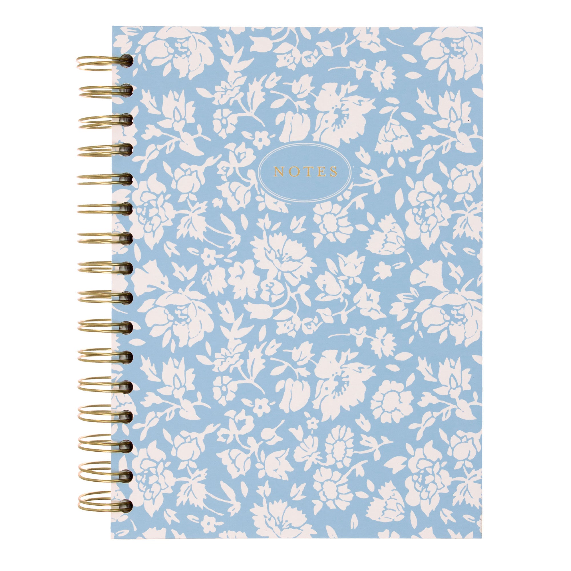 Laura Ashley Heirloom Cottage Blue Spiral Notebook