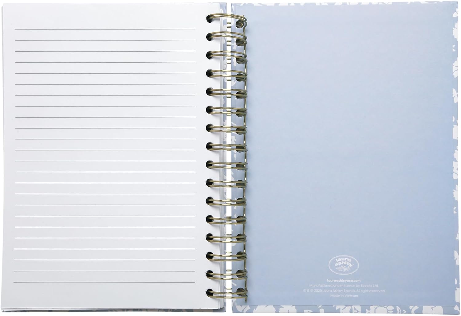 Laura Ashley Heirloom Cottage Blue Spiral Notebook