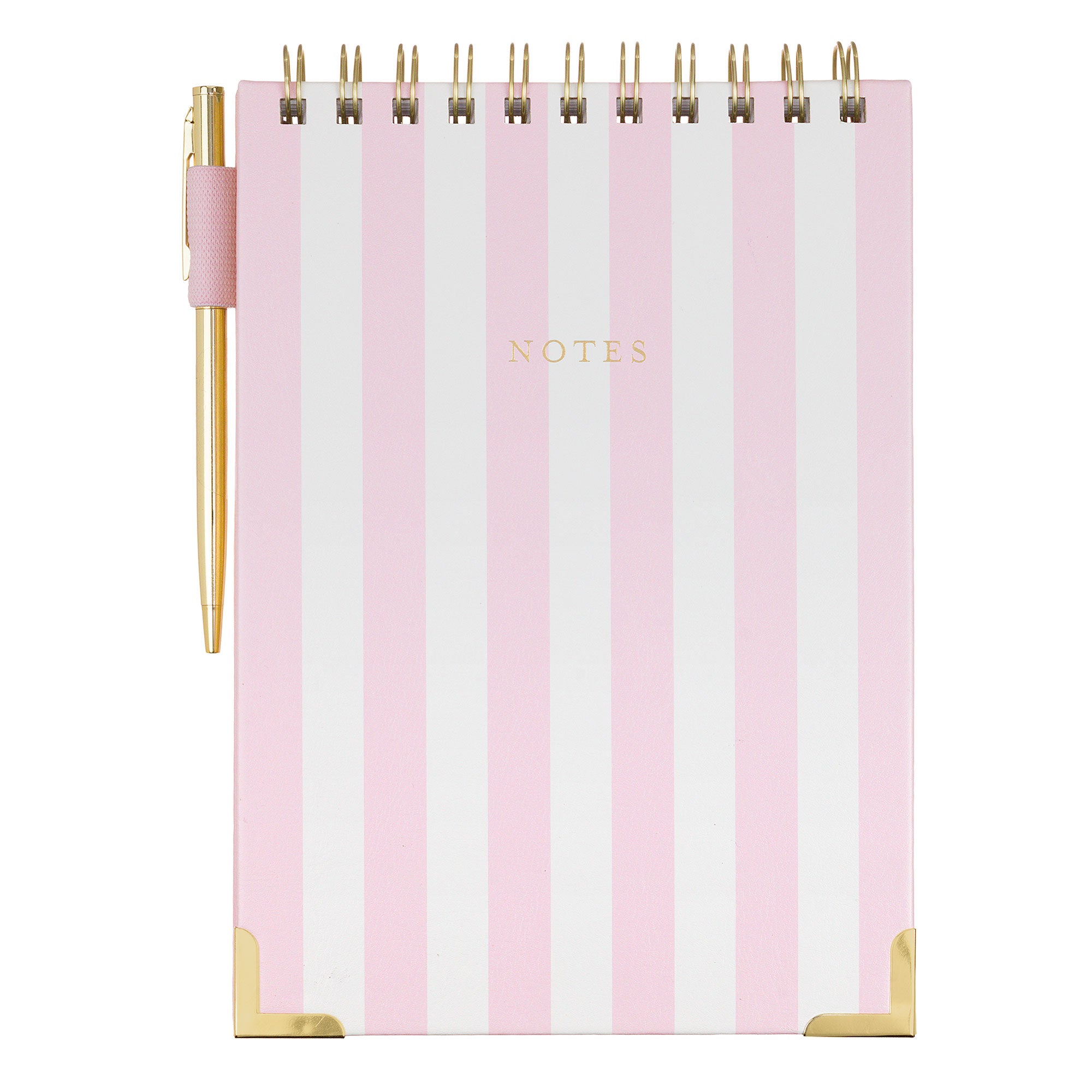 Laura Ashley Garden Blooms Pink Stripes Steno Pad