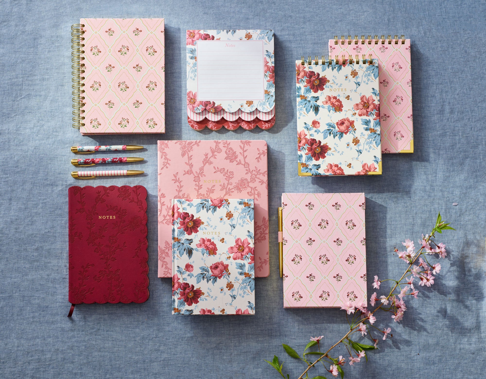 Laura Ashley Heritage Blooms Pen Set of 3