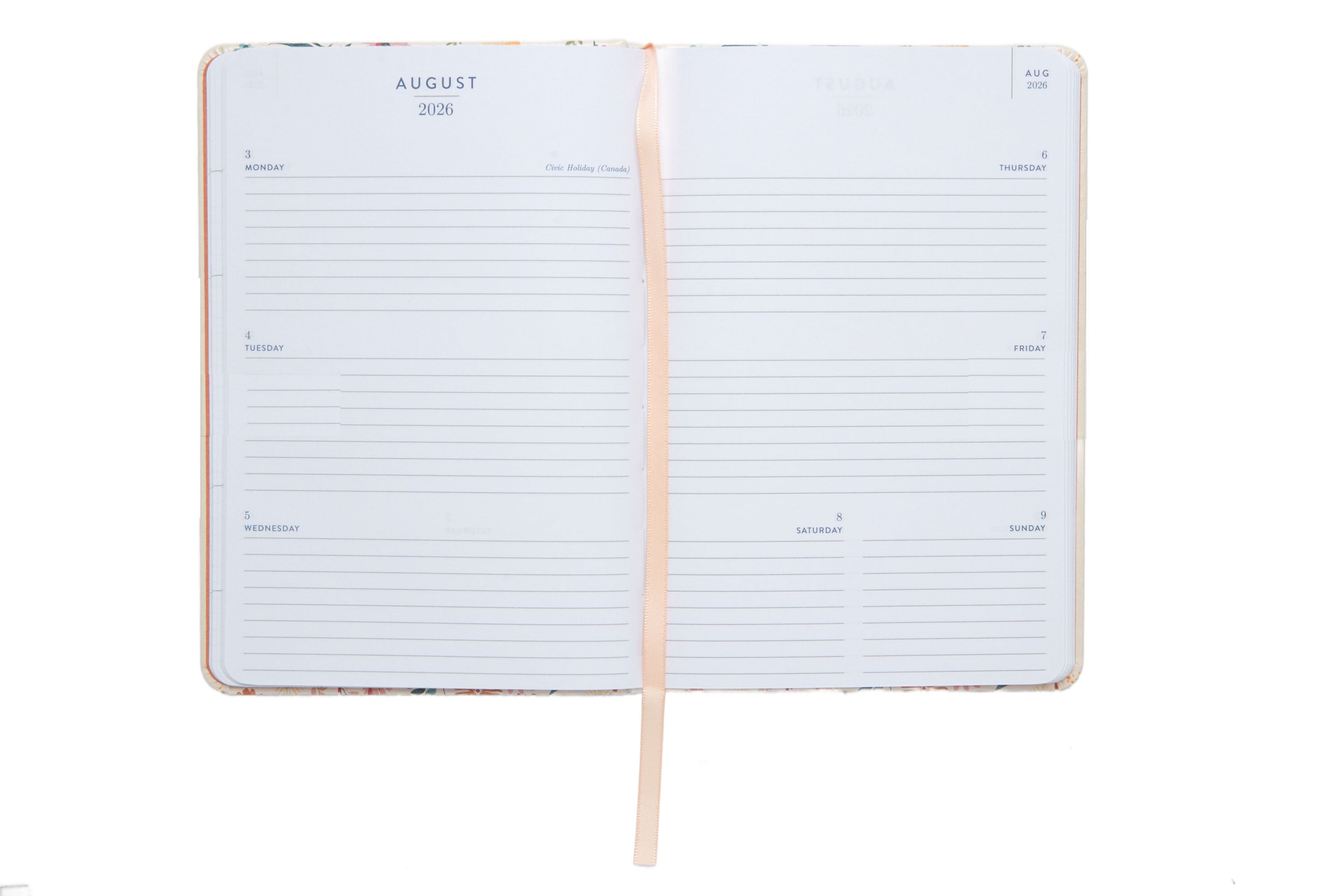 2026–2027 Academic Planner | 18 Month | 6" × "8" | Peach Colorful Floral