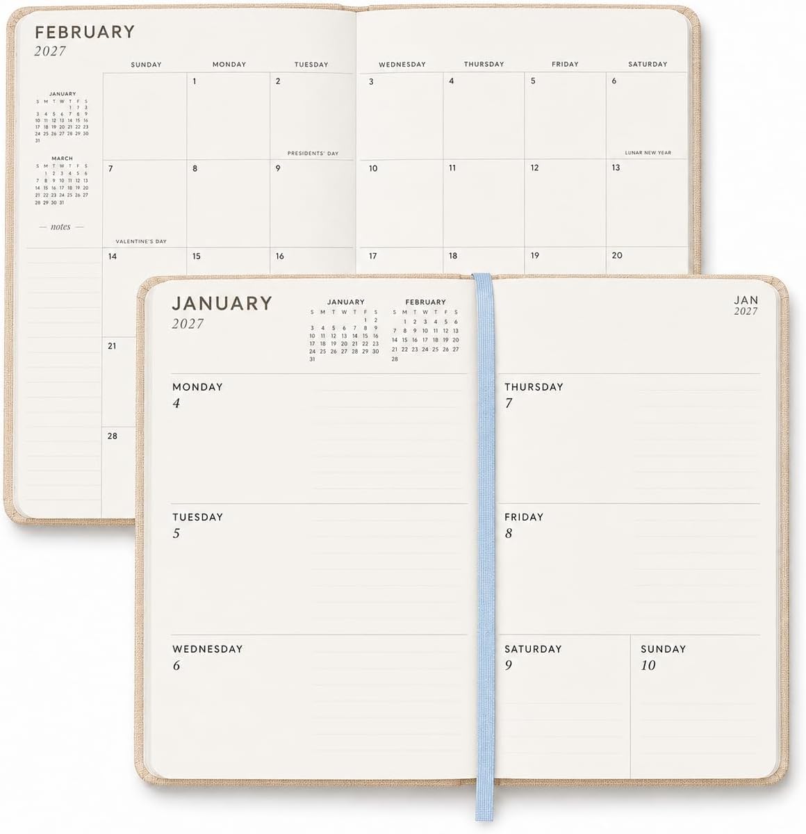 2026–2027 Academic Planner | 18 Month | 6" × "8" | Blue Floral