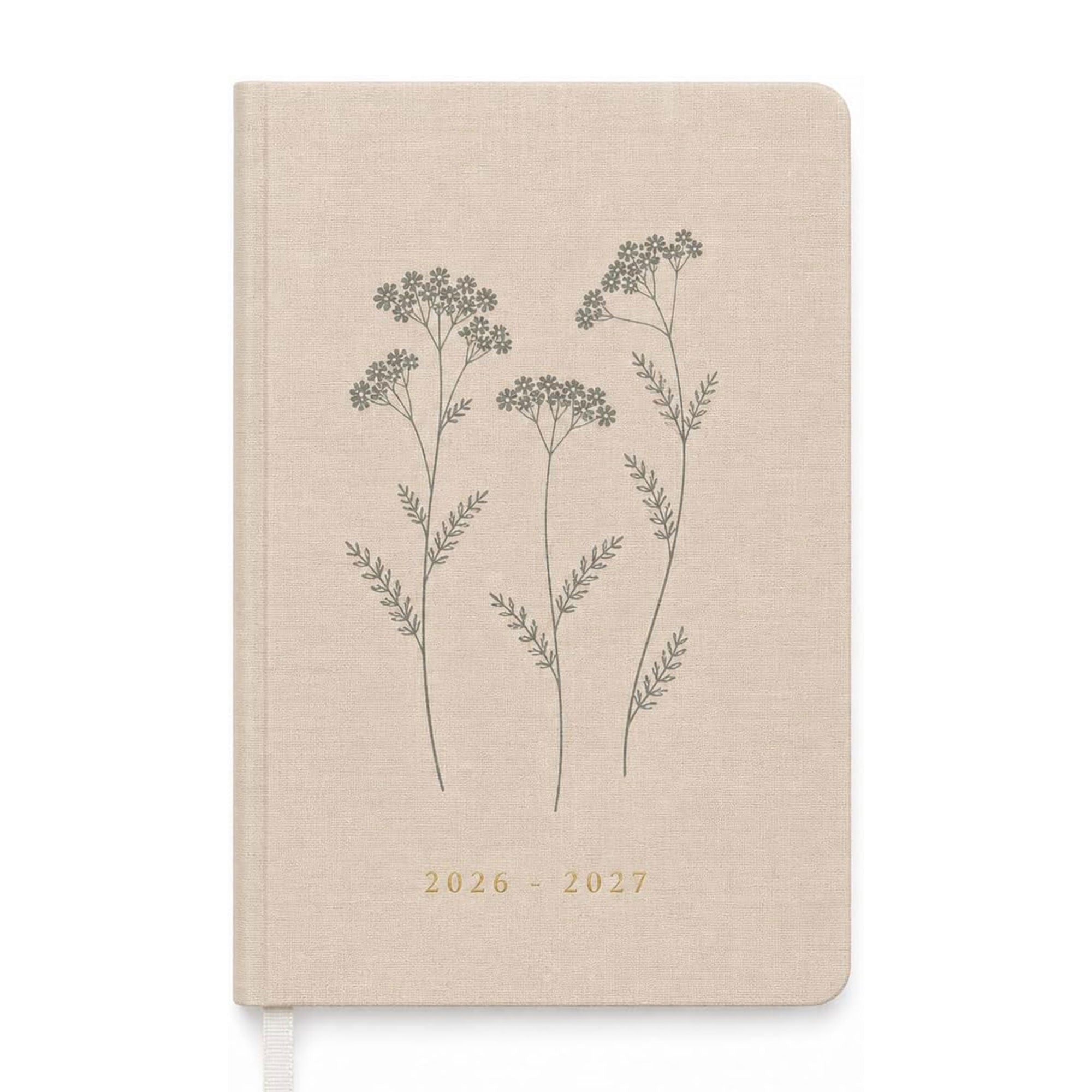 2026–2027 Academic Planner | 18 Month | 6" × "8" | Ivory Floral