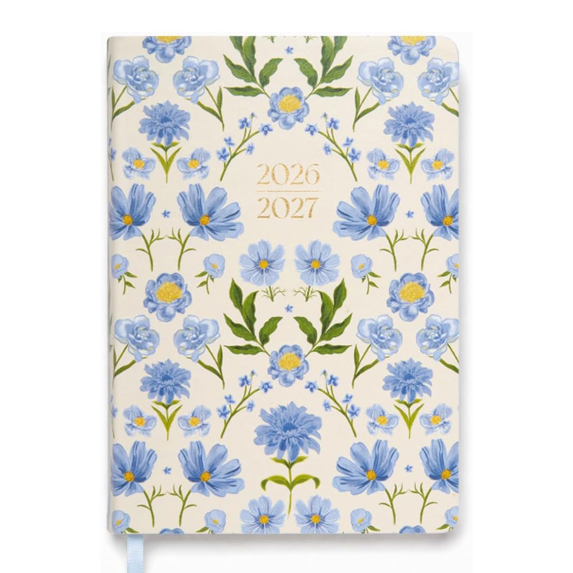 2026–2027 Academic Planner | 18 Month | 6" × "8" | Blue Daisies