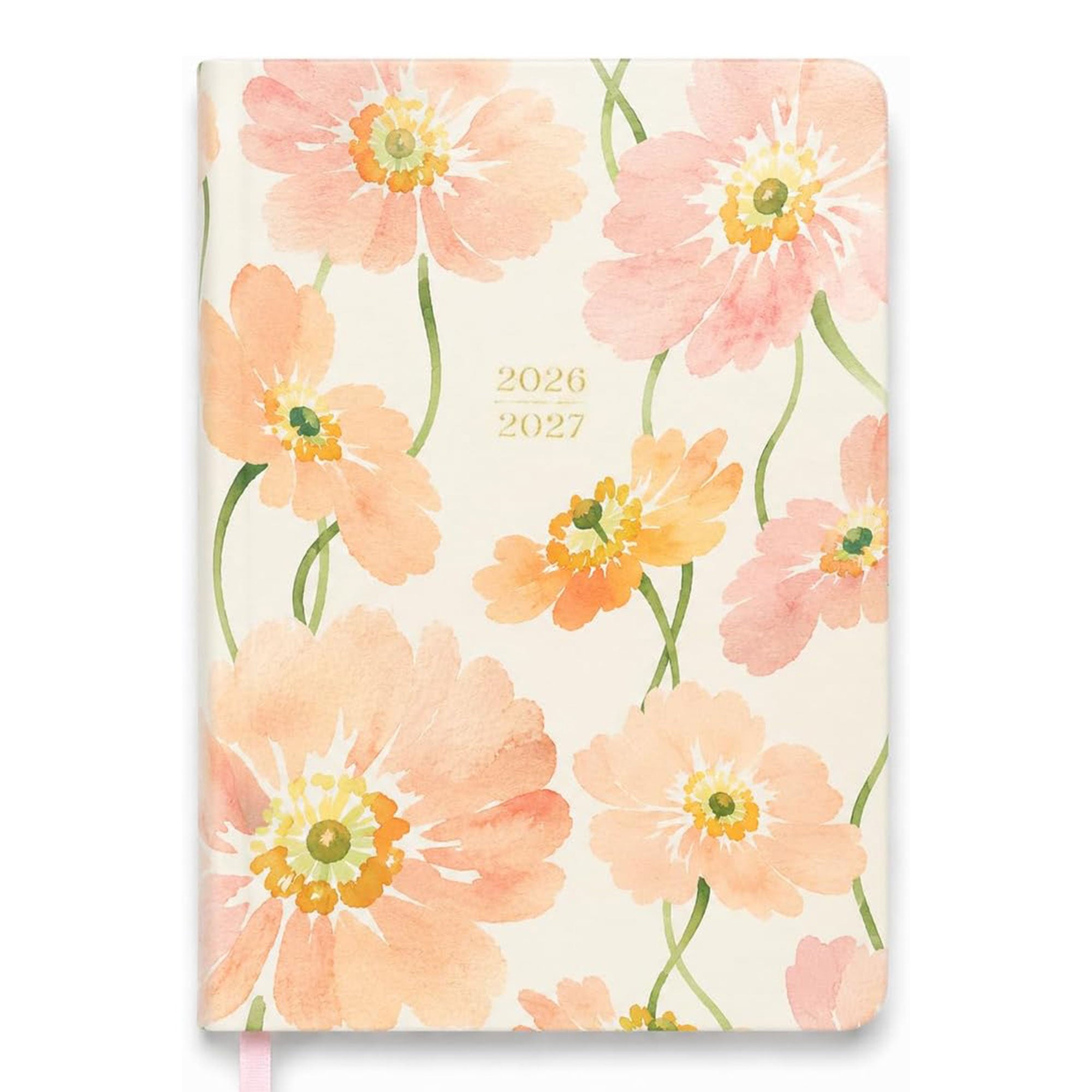 2026–2027 Academic Planner | 18 Month | 6" × "8" | Blush Floral