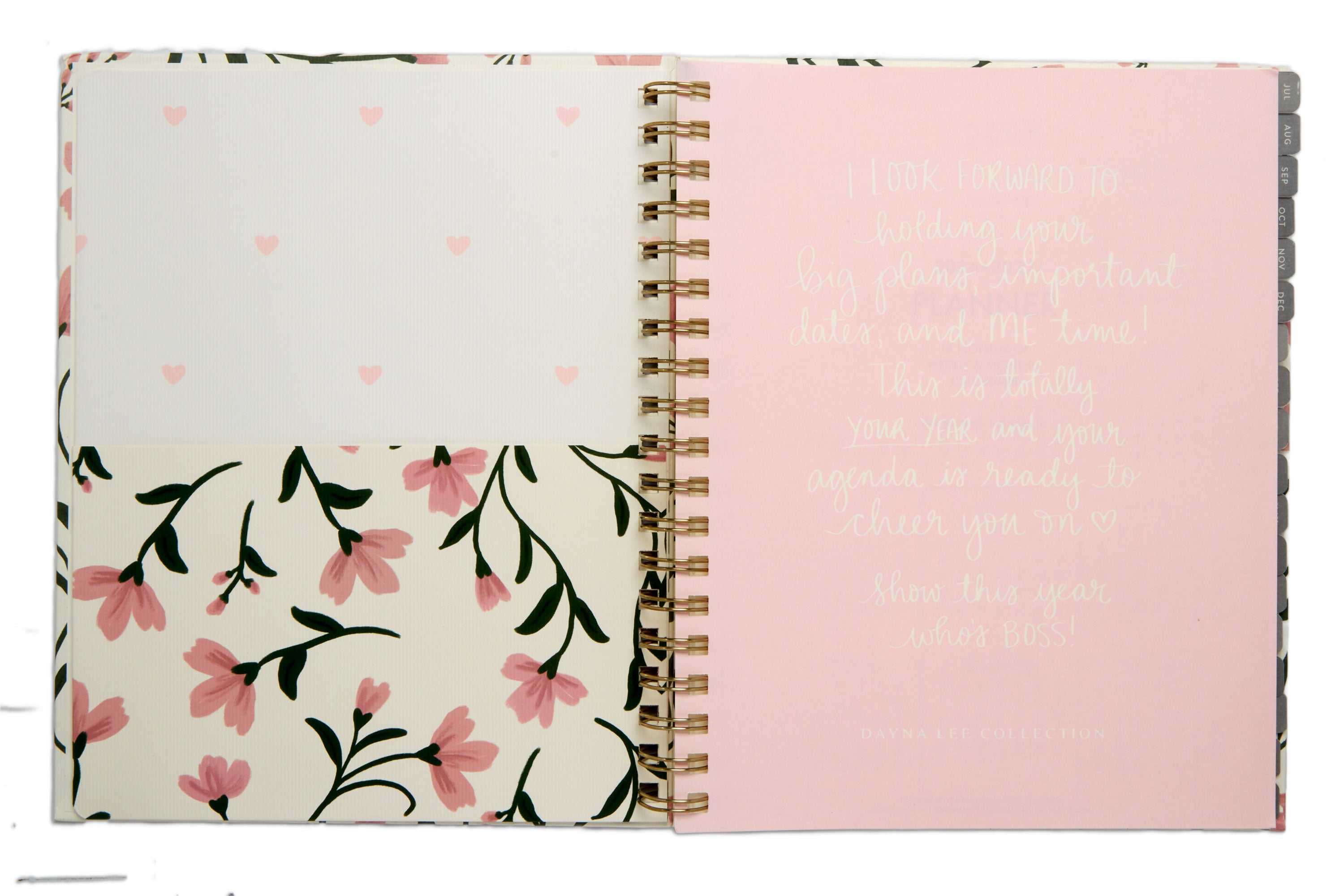 2026–2027 Academic Planner | 18 Month | 8" × "10" | Pink Floral