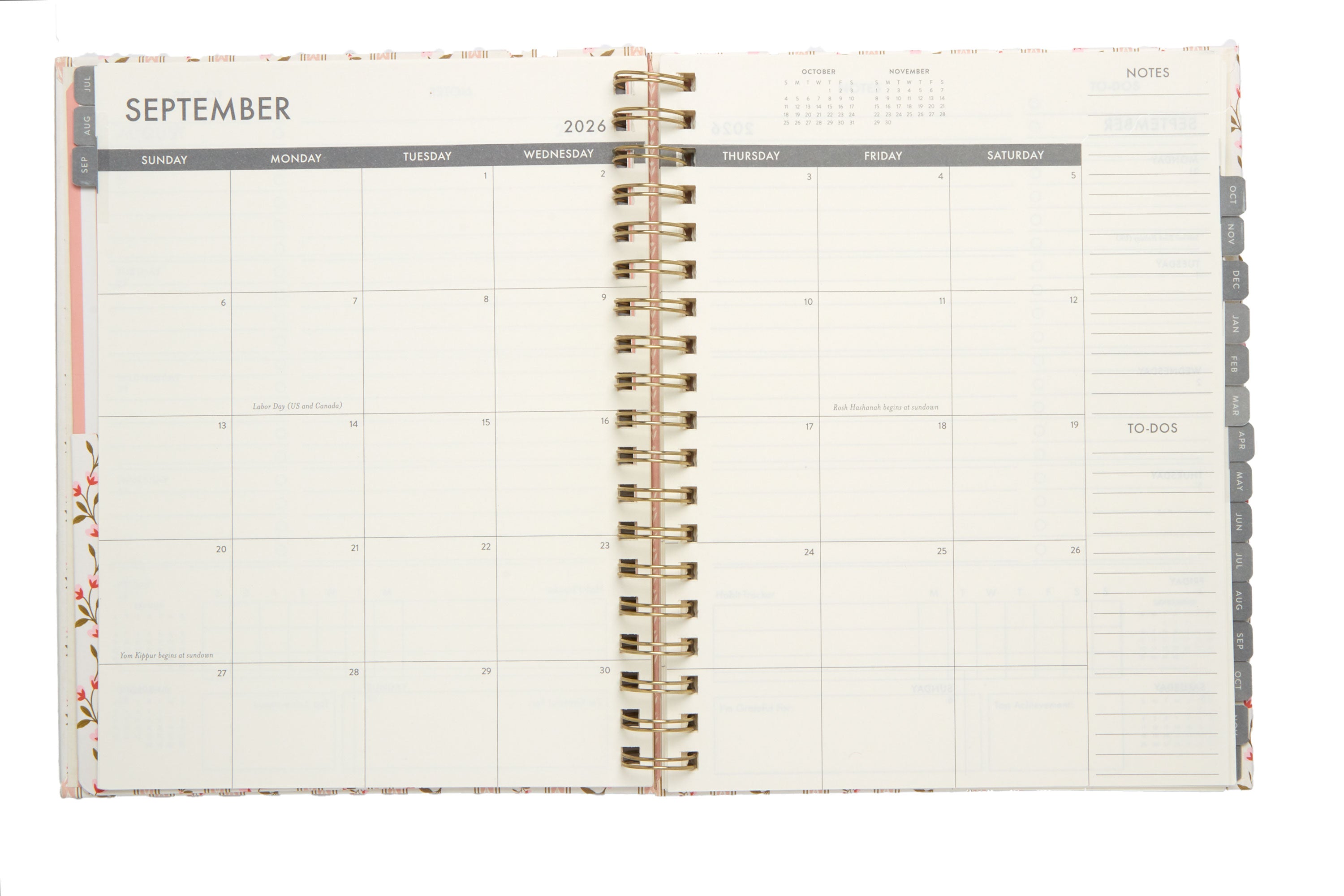 2026–2027 Academic Planner | 18 Month | 8" × "10" | Pink Vines