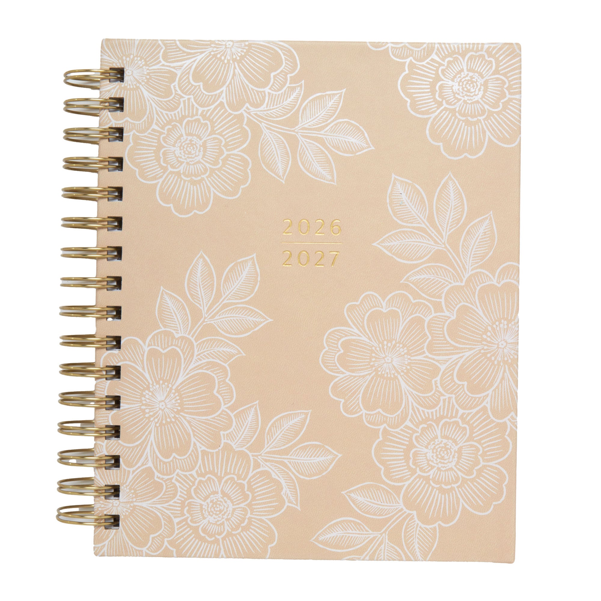 2026–2027 Academic Planner | 18 Month | 7" × "9" | Tan Floral