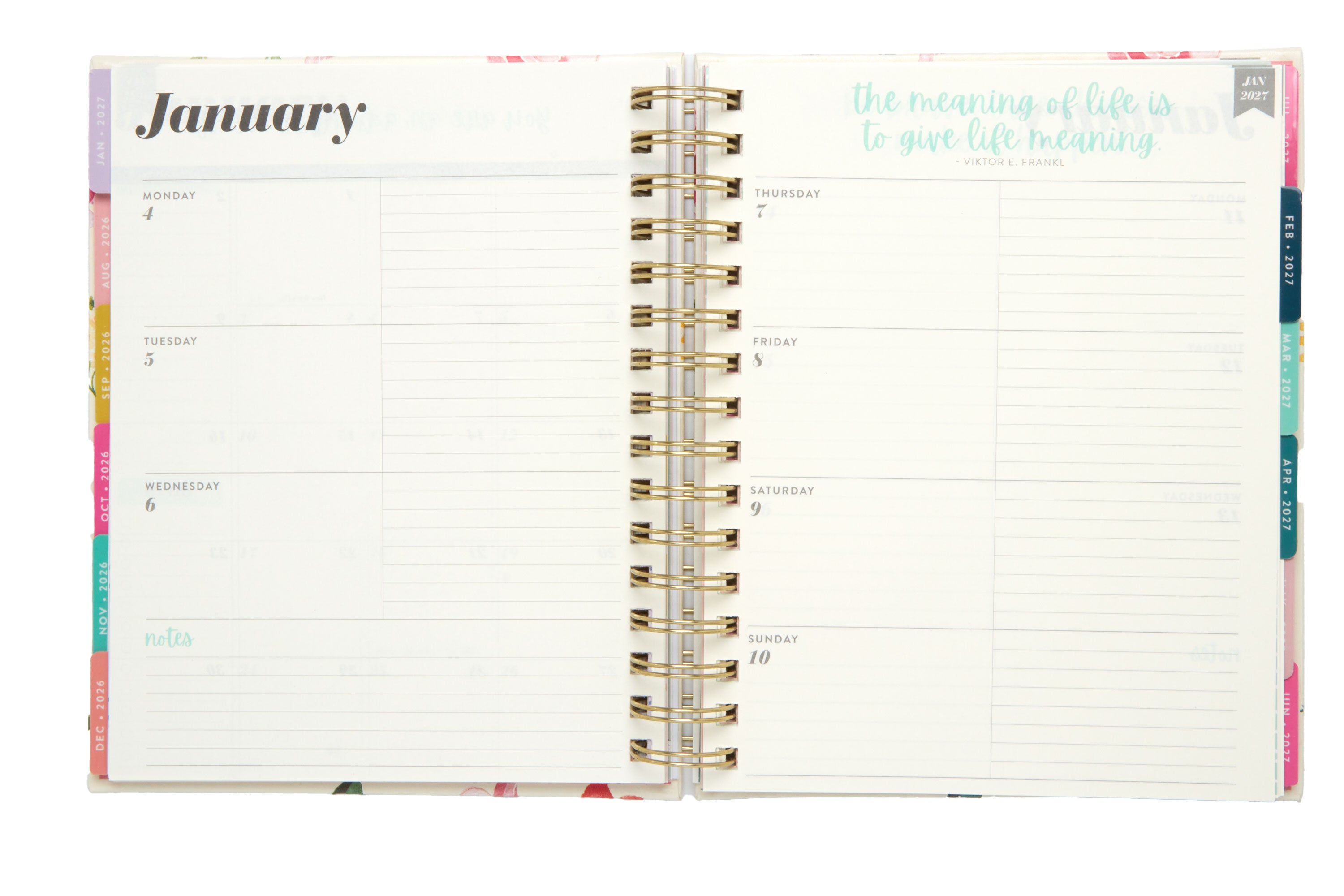 2026–2027 Academic Planner | 18 Month | 7" × "9" | Bright Floral