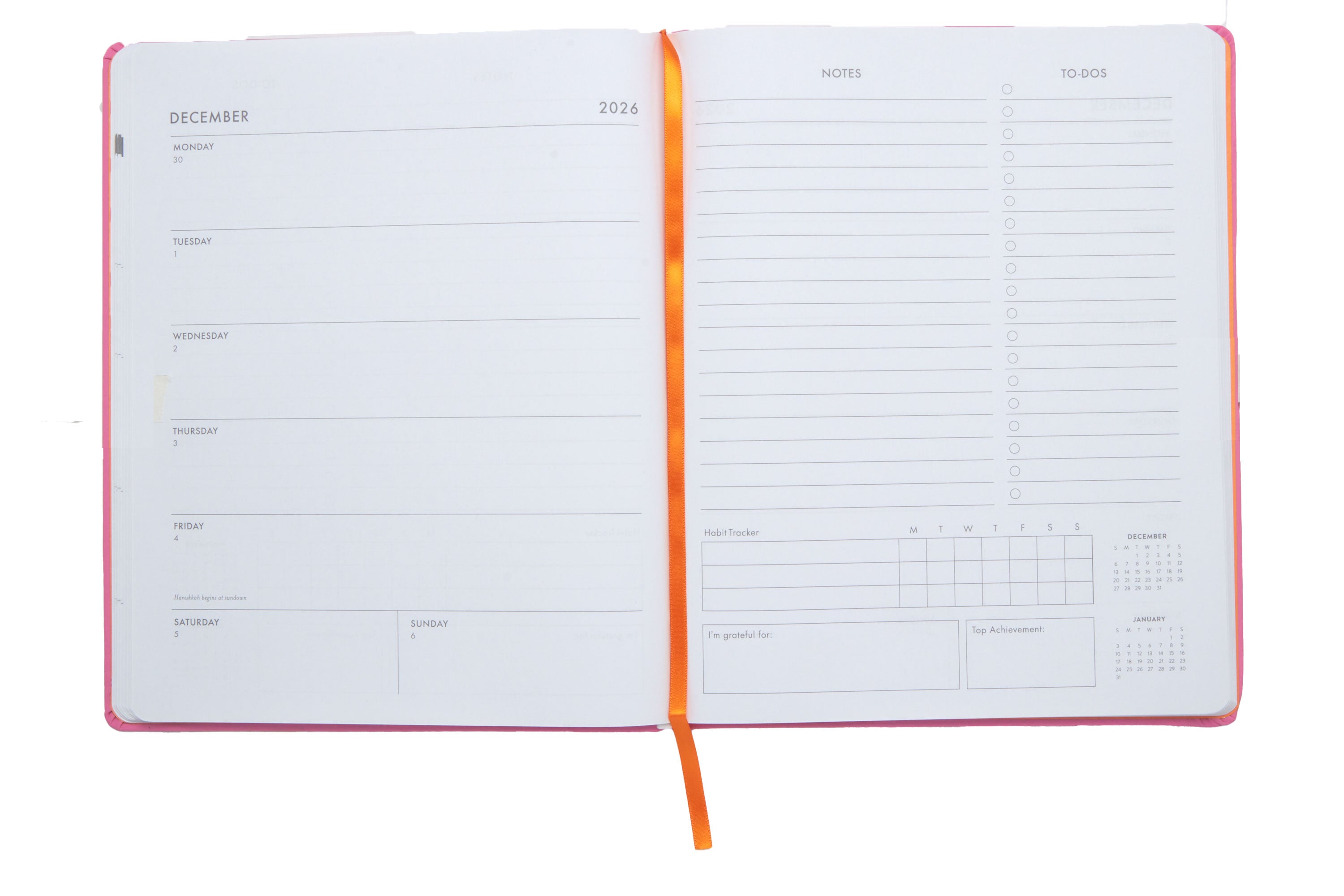 2026–2027 Academic Planner | 18 Month | 8" × "10" | Hot Pink