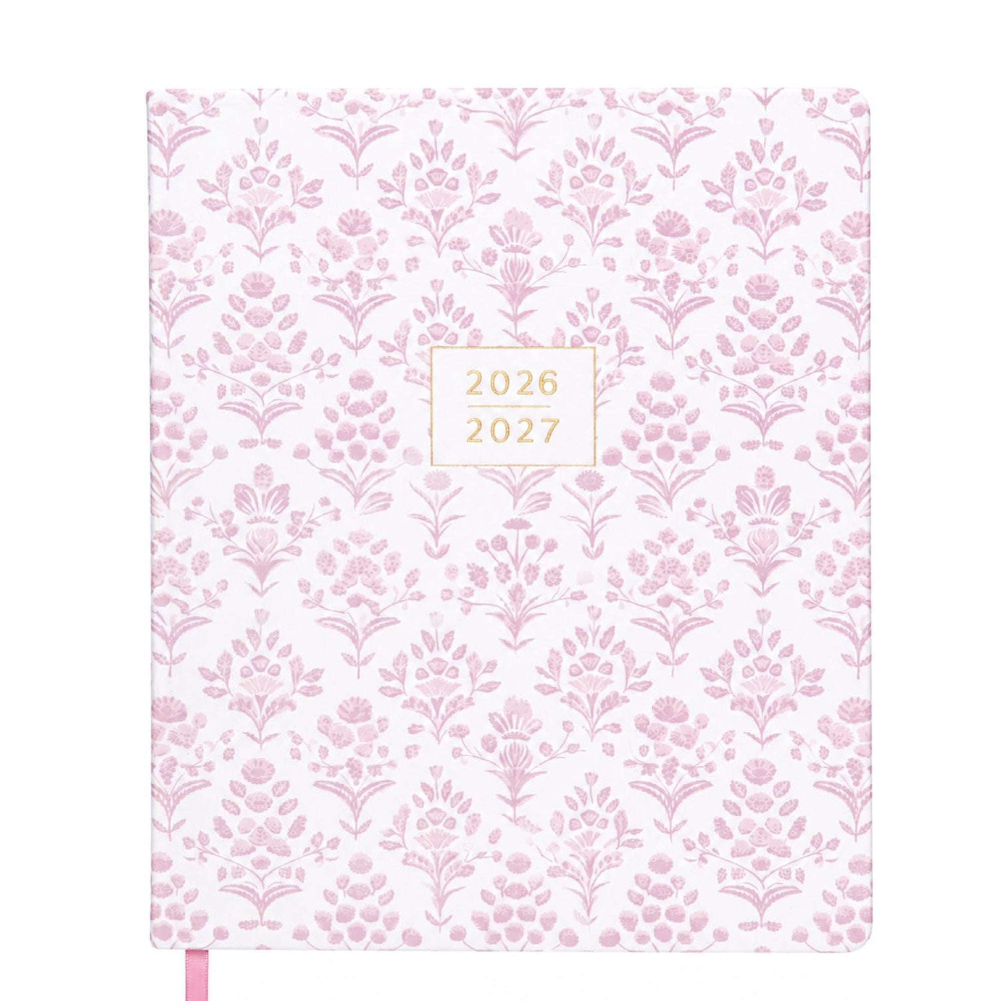 2026–2027 Academic Planner | 18 Month | 8" × "10" | White & Pink Floral