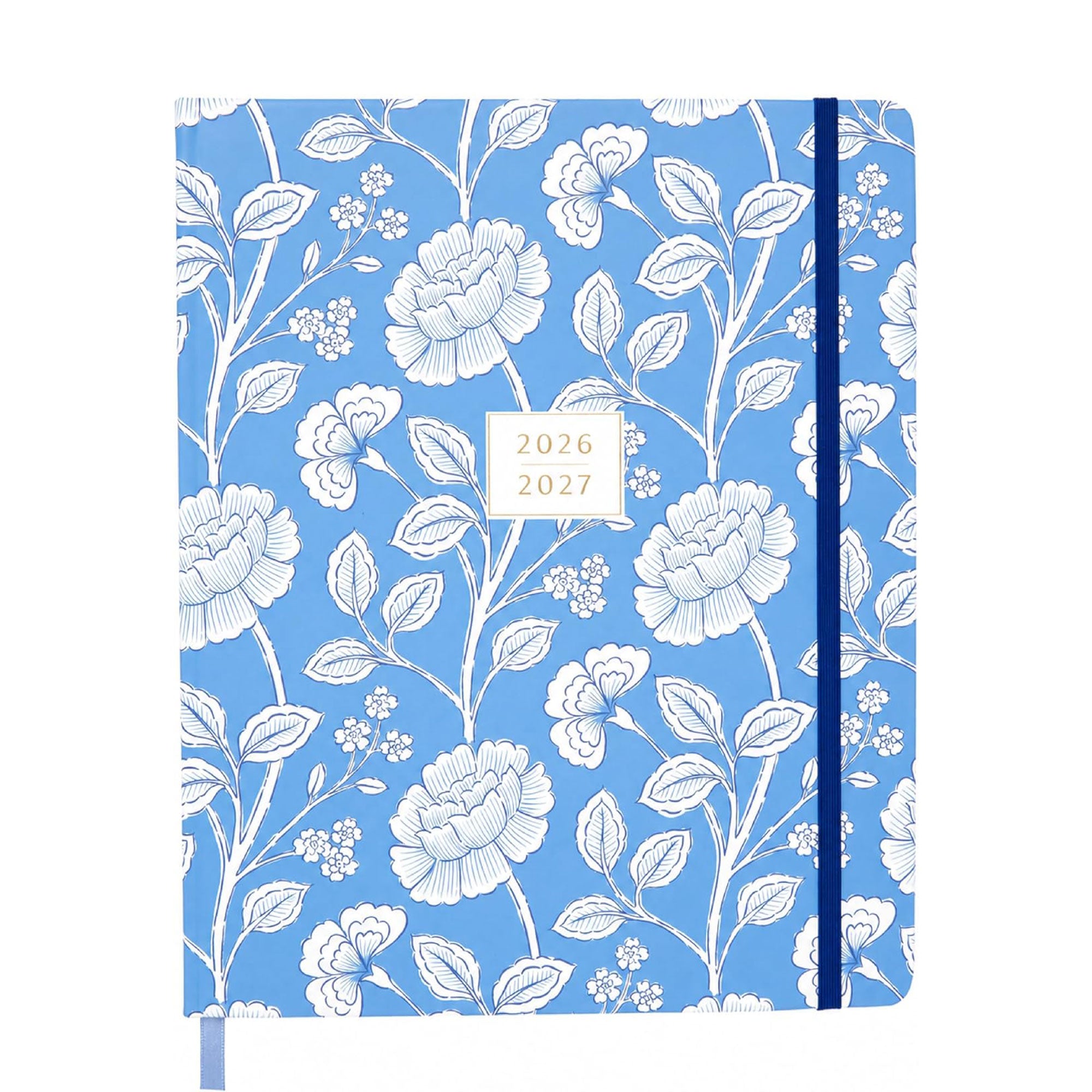2026–2027 Academic Planner | 18 Month | 8" × "10" | Bright Blue Floral