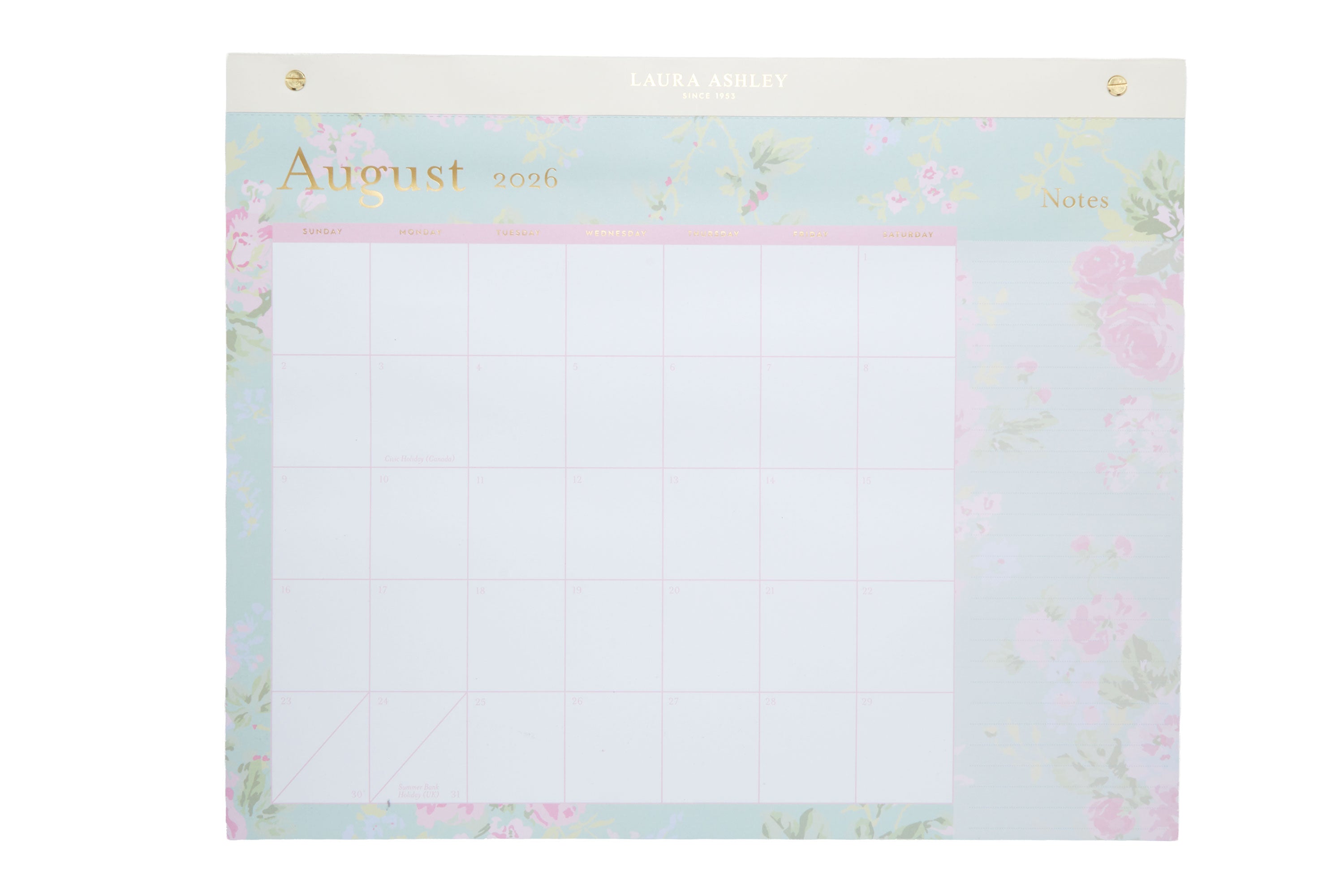 Laura Ashley 2026–2027 Desk Calendar | Mint English