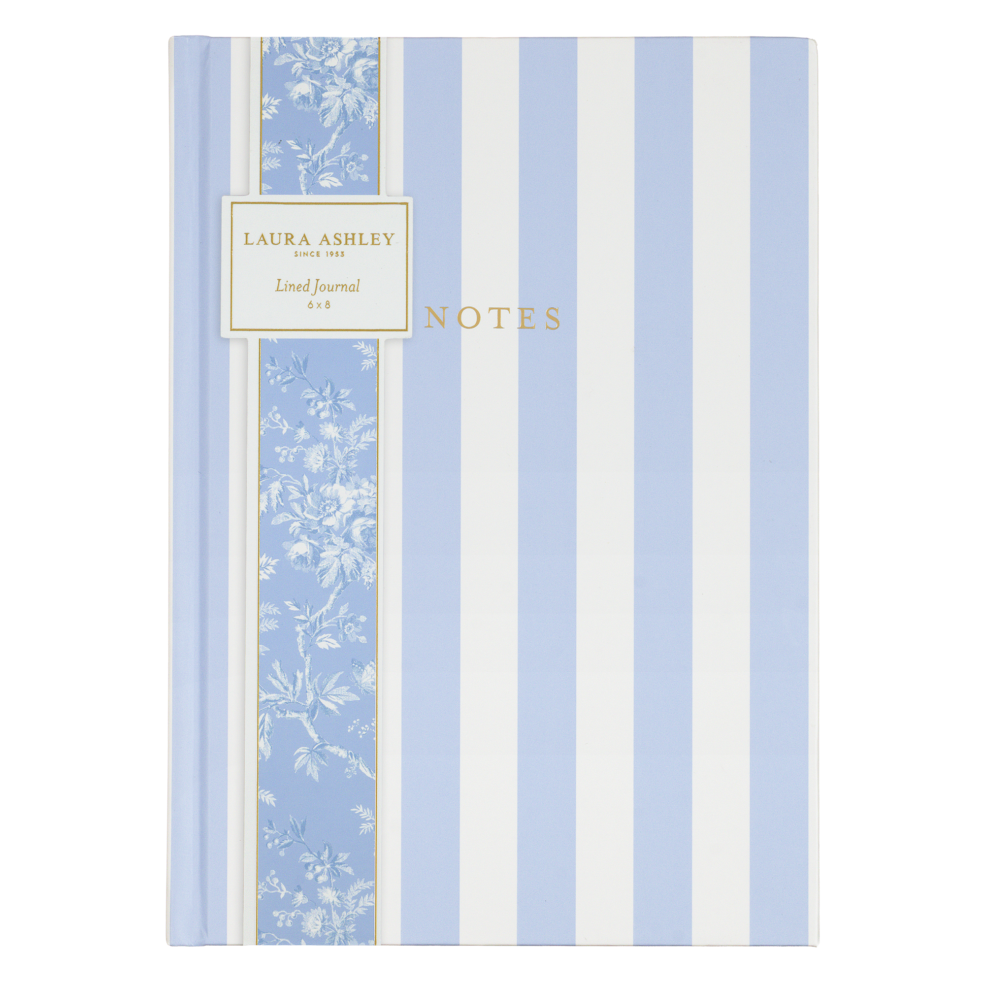 Laura Ashley Heirloom Cottage Blue Stripe Journal | 6'' x 8''