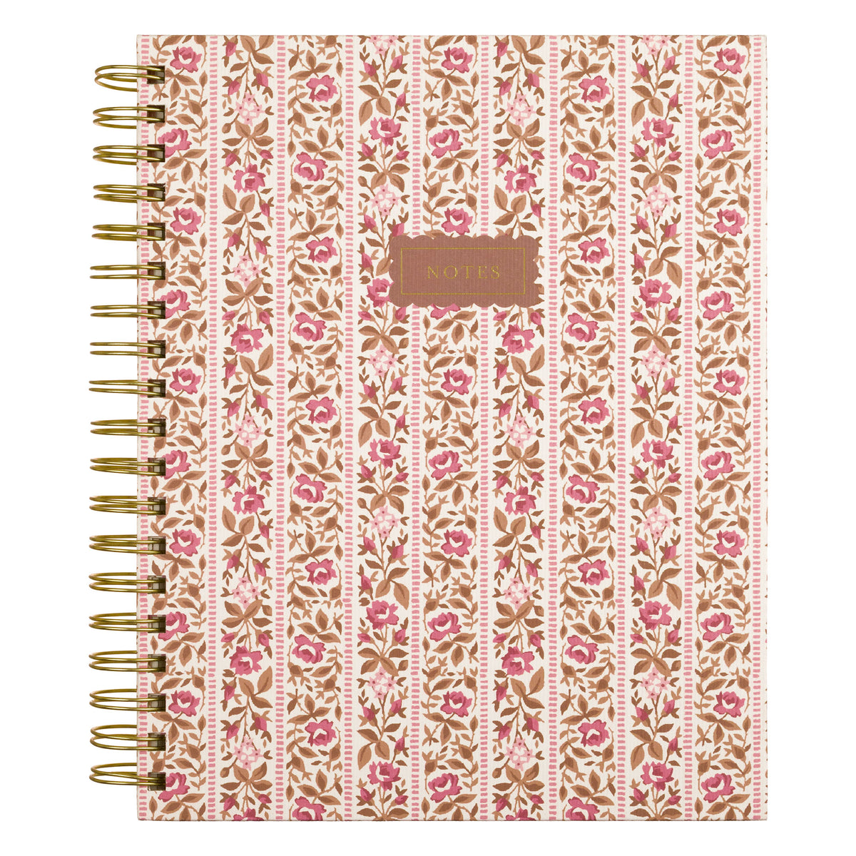 Laura Ashley Romantic Cottage Stripe Spiral Notebook| 8" x 10''