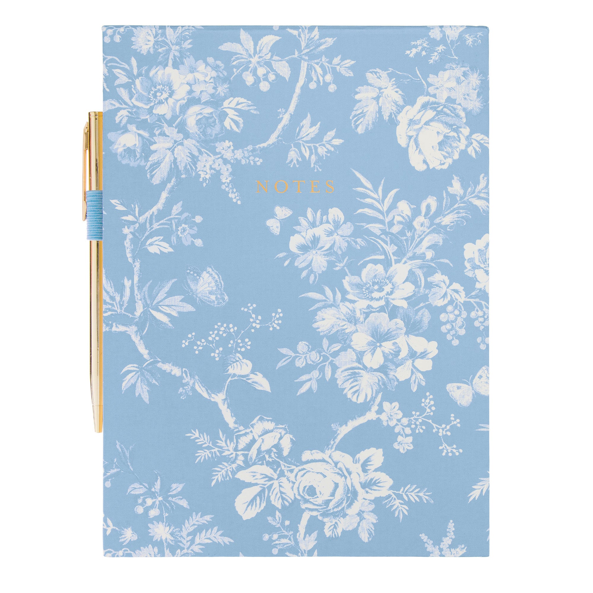 Laura Ashley Heirloom Cottage Cornflower Blue Note & Pen Set