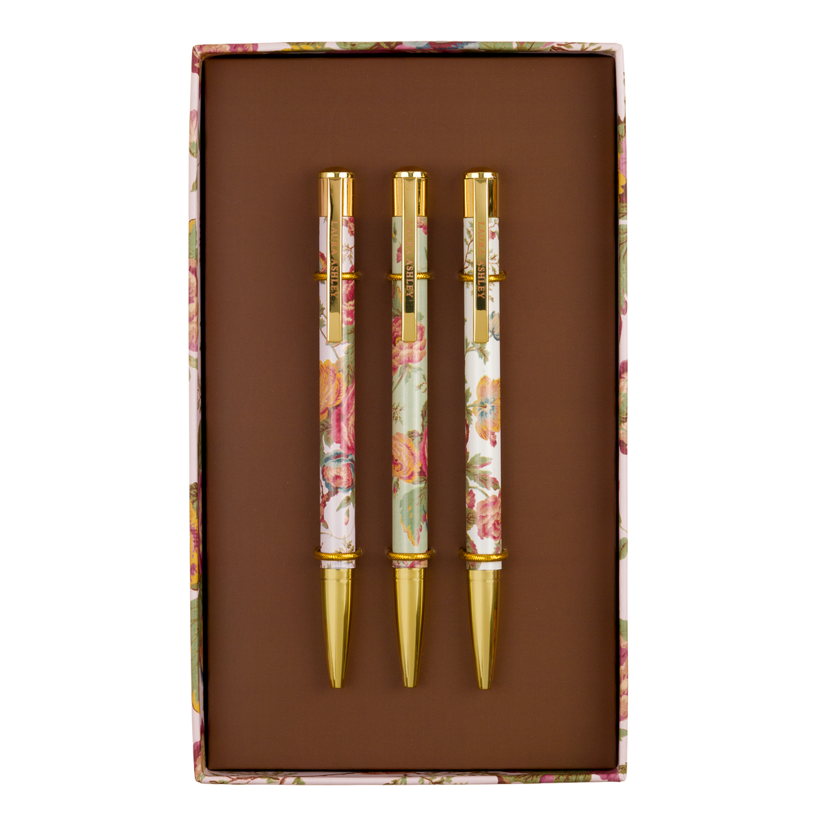 Laura Ashley Romantic Cottage Pen Set of 3