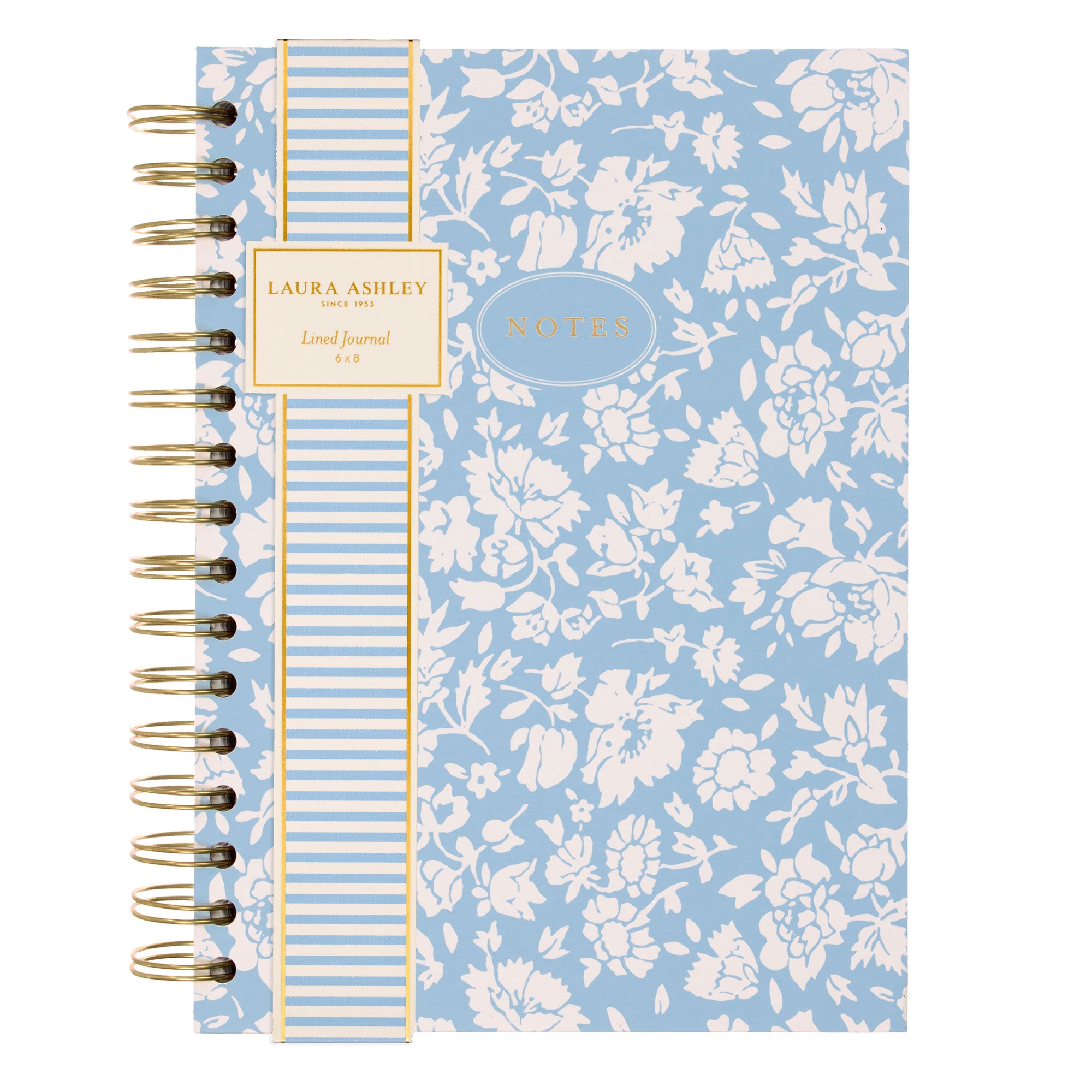 Laura Ashley Heirloom Cottage Blue Spiral Notebook