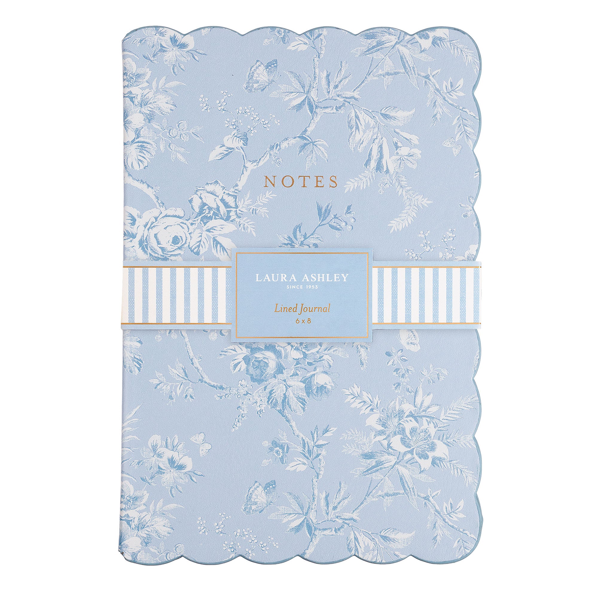 Laura Ashley Heirloom Cottage Cornflower Blue Scalloped Journal