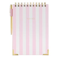 Laura Ashley Garden Blooms Pink Stripes Steno Pad