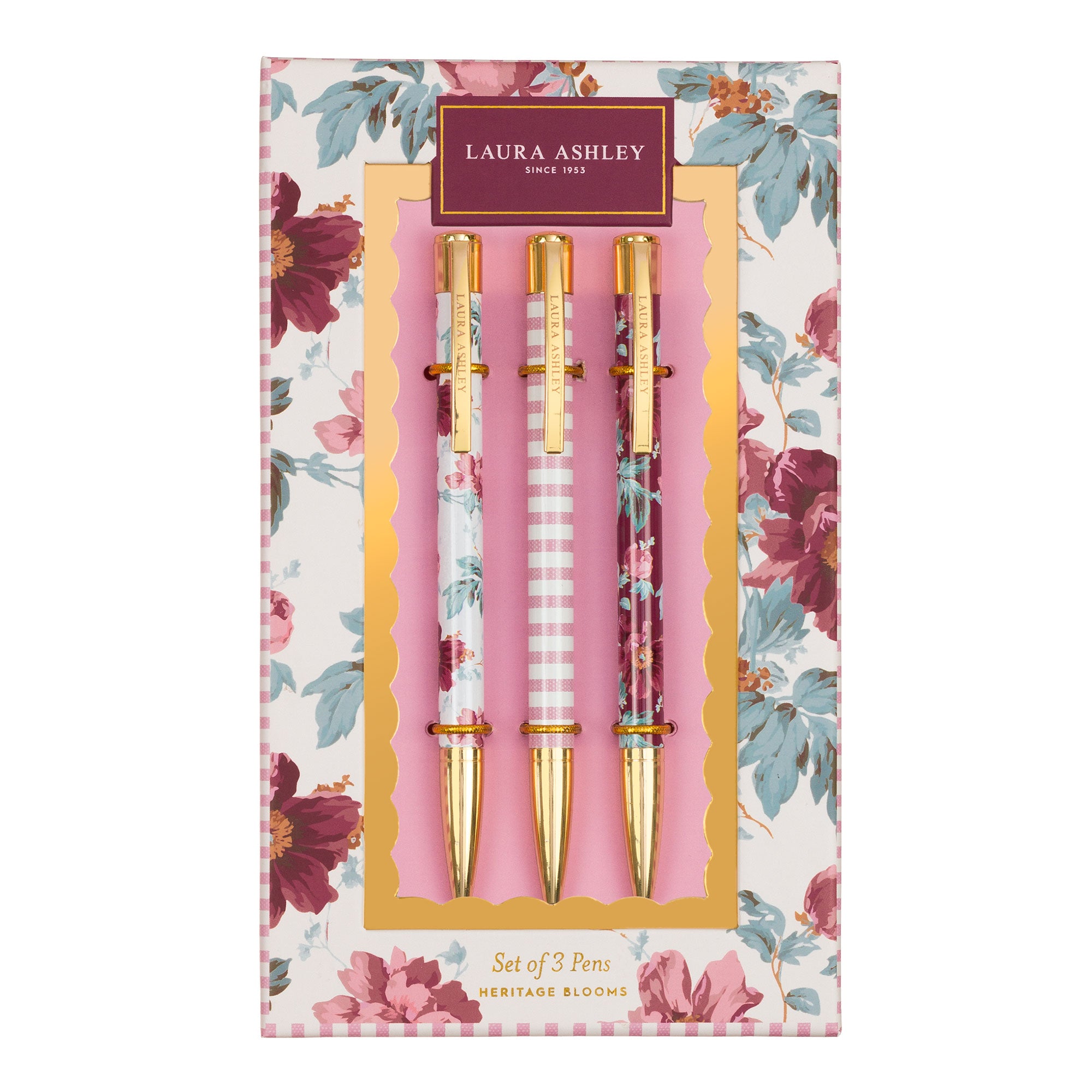Laura Ashley Heritage Blooms Pen Set of 3