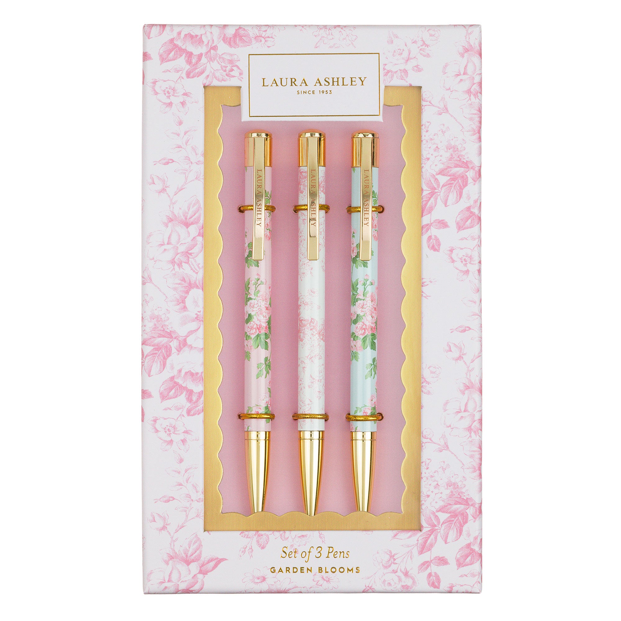 Laura Ashley Garden Blooms Pen Set of 3